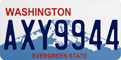 WA license plate AXY9944