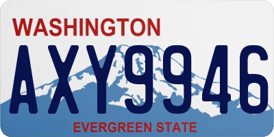 WA license plate AXY9946