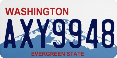 WA license plate AXY9948