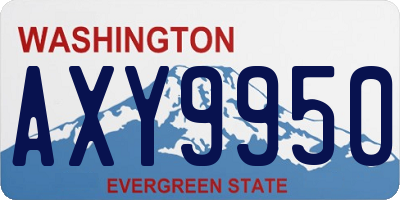 WA license plate AXY9950