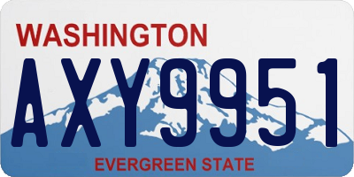 WA license plate AXY9951