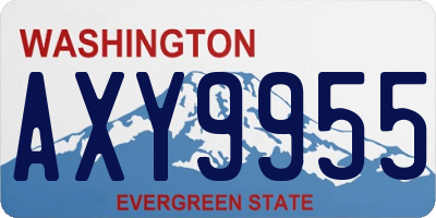 WA license plate AXY9955