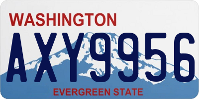 WA license plate AXY9956