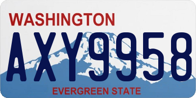 WA license plate AXY9958