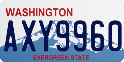 WA license plate AXY9960