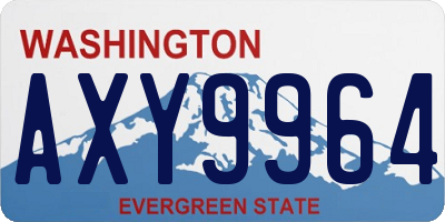 WA license plate AXY9964