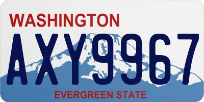 WA license plate AXY9967