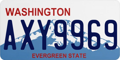 WA license plate AXY9969