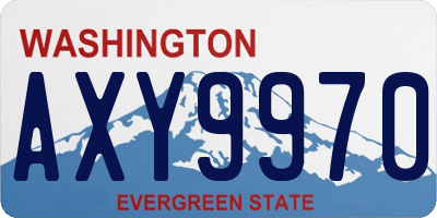 WA license plate AXY9970
