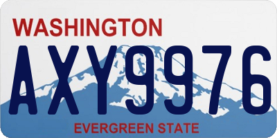WA license plate AXY9976