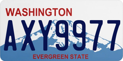 WA license plate AXY9977