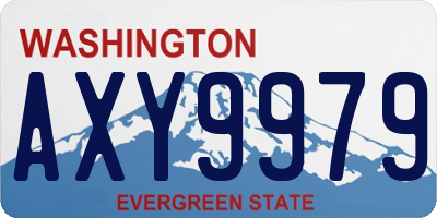WA license plate AXY9979