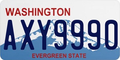 WA license plate AXY9990