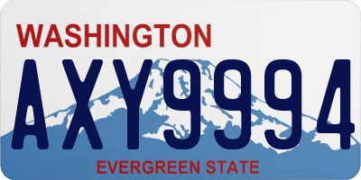 WA license plate AXY9994
