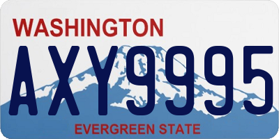 WA license plate AXY9995