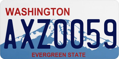 WA license plate AXZ0059