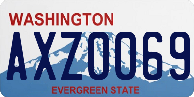 WA license plate AXZ0069