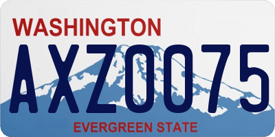 WA license plate AXZ0075