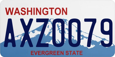 WA license plate AXZ0079