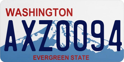 WA license plate AXZ0094
