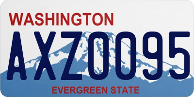 WA license plate AXZ0095
