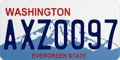 WA license plate AXZ0097