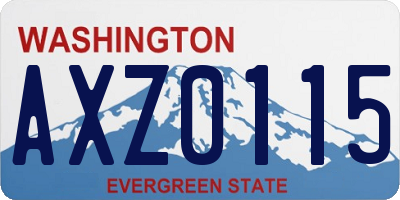 WA license plate AXZ0115