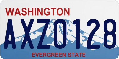 WA license plate AXZ0128