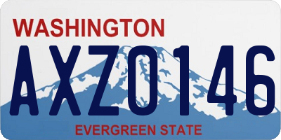 WA license plate AXZ0146