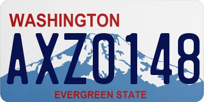 WA license plate AXZ0148