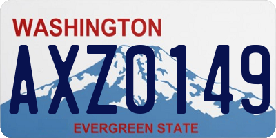 WA license plate AXZ0149