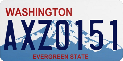 WA license plate AXZ0151
