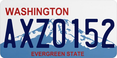 WA license plate AXZ0152