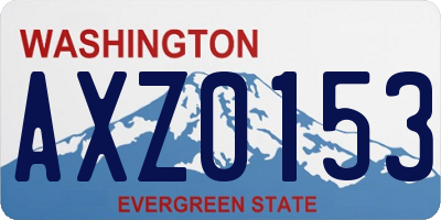 WA license plate AXZ0153