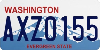 WA license plate AXZ0155