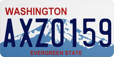 WA license plate AXZ0159