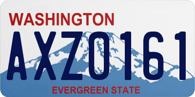 WA license plate AXZ0161