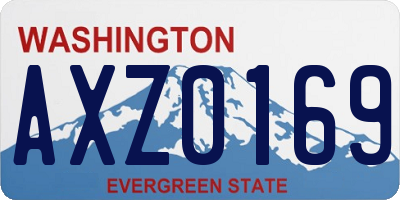 WA license plate AXZ0169