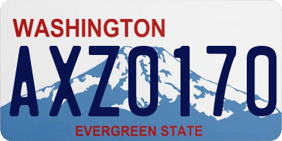 WA license plate AXZ0170