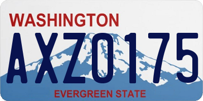WA license plate AXZ0175