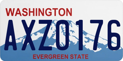 WA license plate AXZ0176