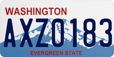 WA license plate AXZ0183