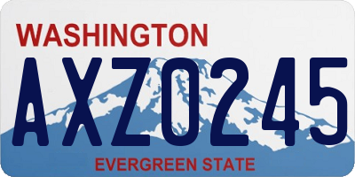 WA license plate AXZ0245