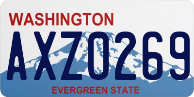 WA license plate AXZ0269