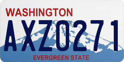 WA license plate AXZ0271