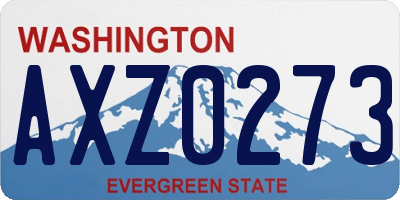 WA license plate AXZ0273