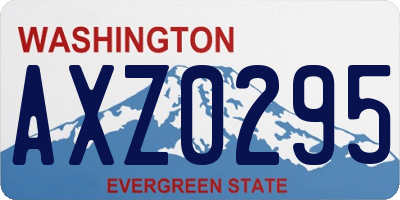 WA license plate AXZ0295