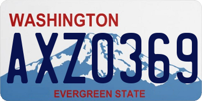 WA license plate AXZ0369