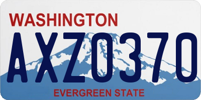 WA license plate AXZ0370