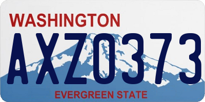 WA license plate AXZ0373